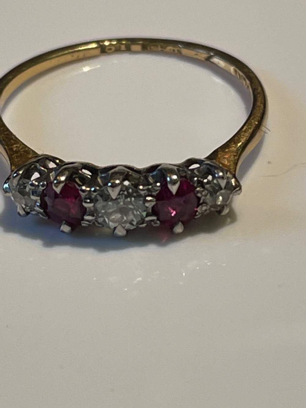 1940s Ruby and Diamond Ring View IV