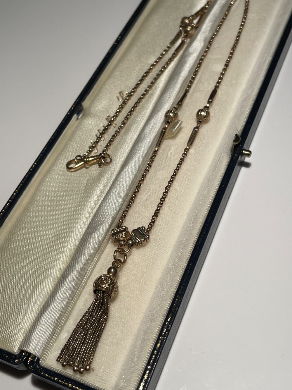 Victorian Gold Albert Chain Necklace 