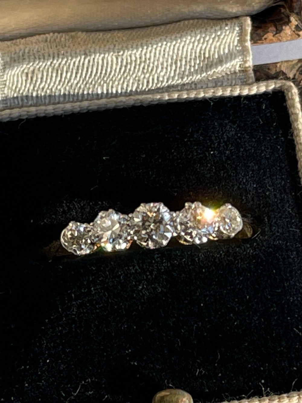 Old Cut Diamond Five Stone Ring 