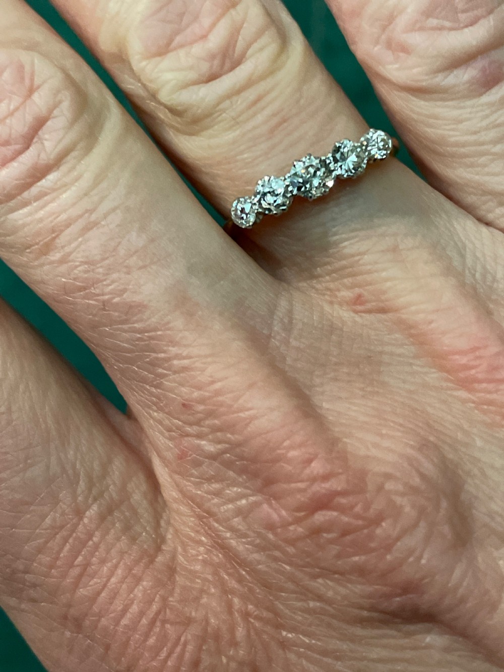 Old Cut Diamond Five Stone Ring  View II