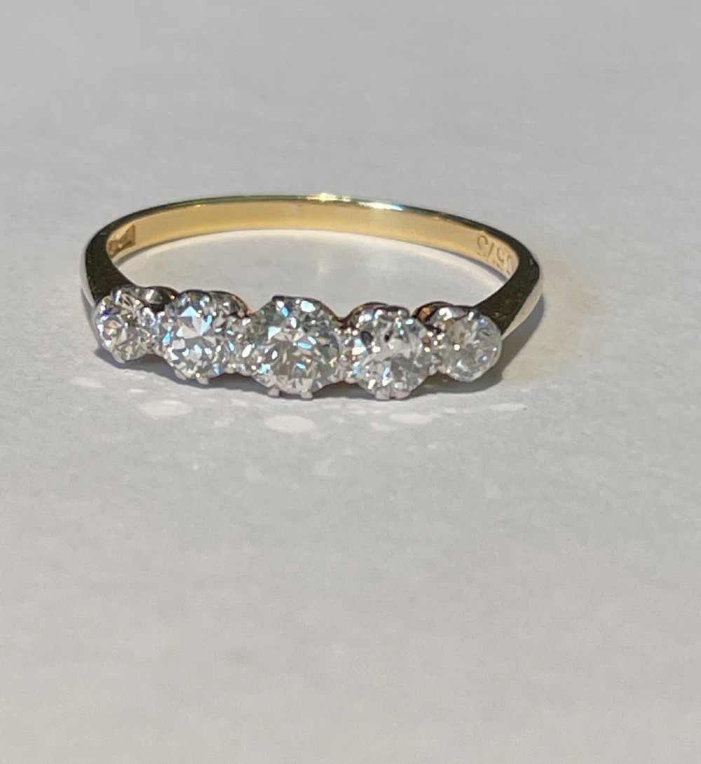 Old Cut Diamond Five Stone Ring  View IV