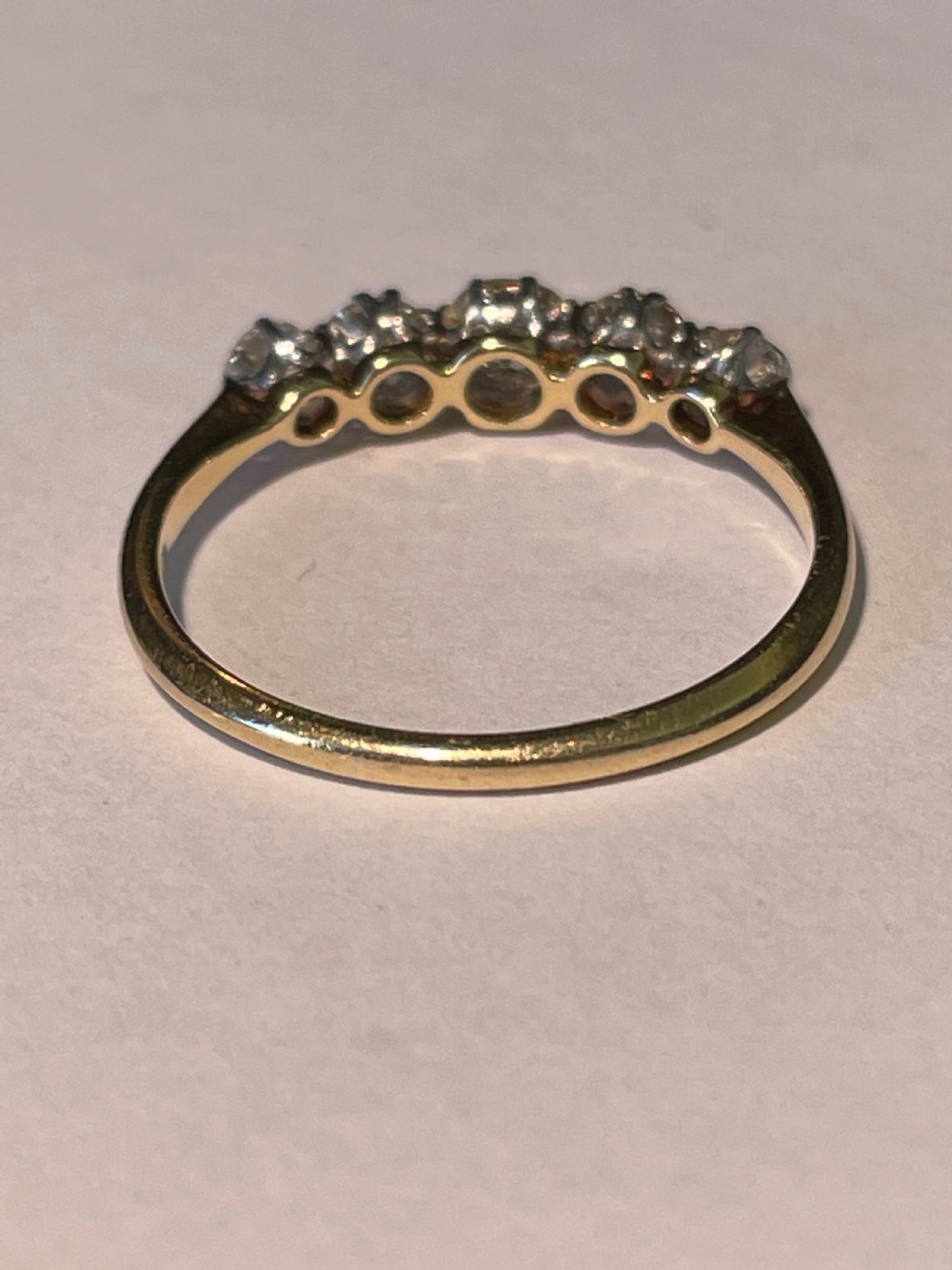 Old Cut Diamond Five Stone Ring  View V