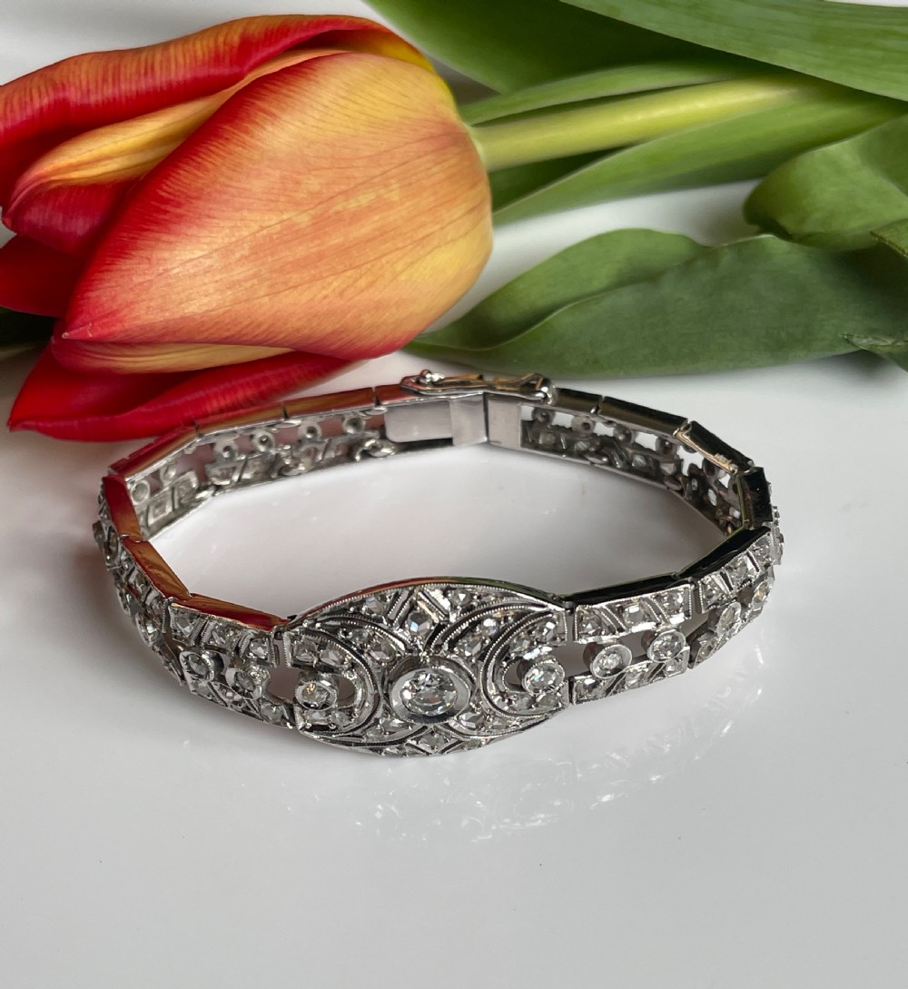 Art Deco Diamond Panel Bracelet