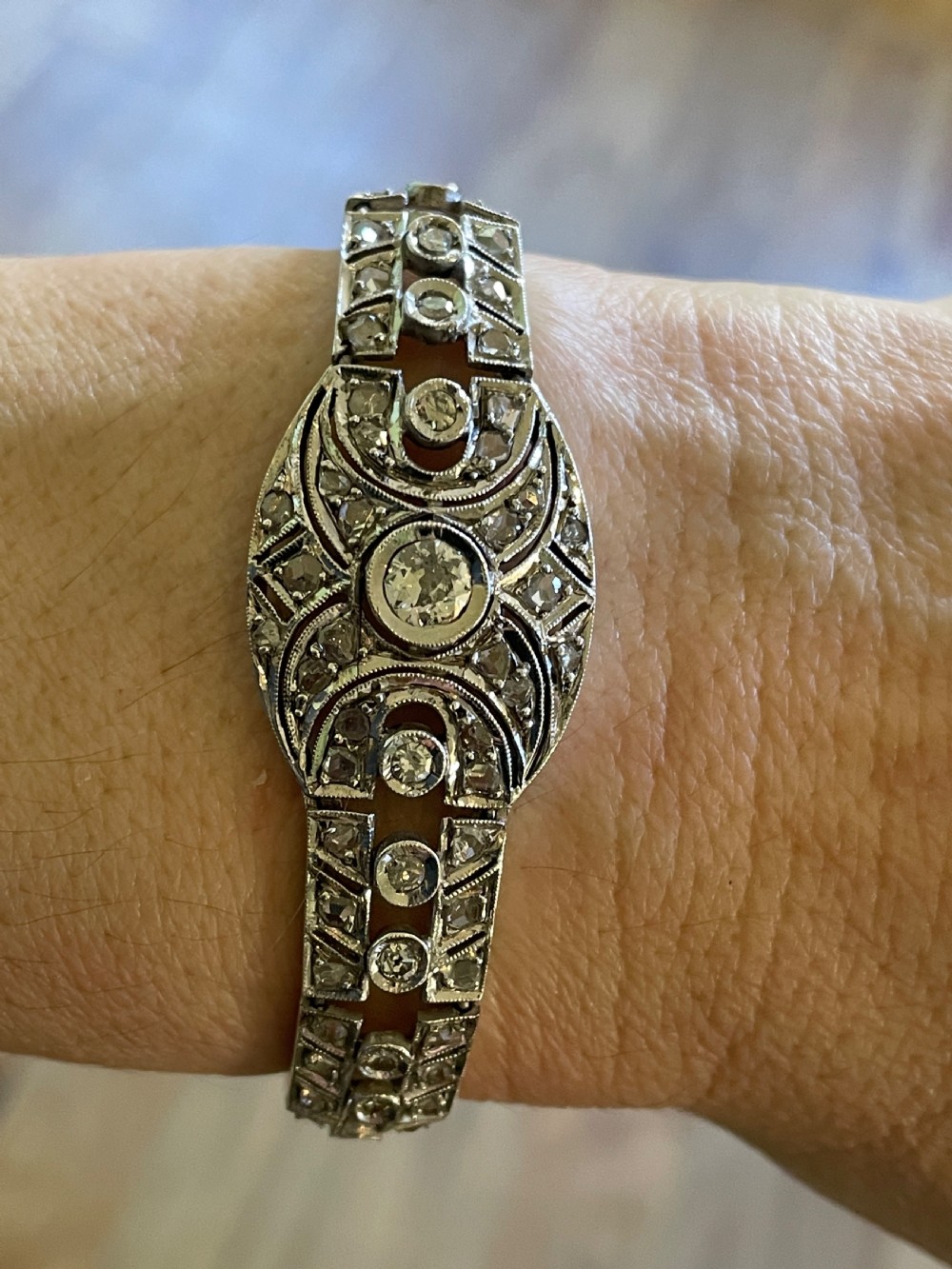 Art Deco Diamond Panel Bracelet View IV