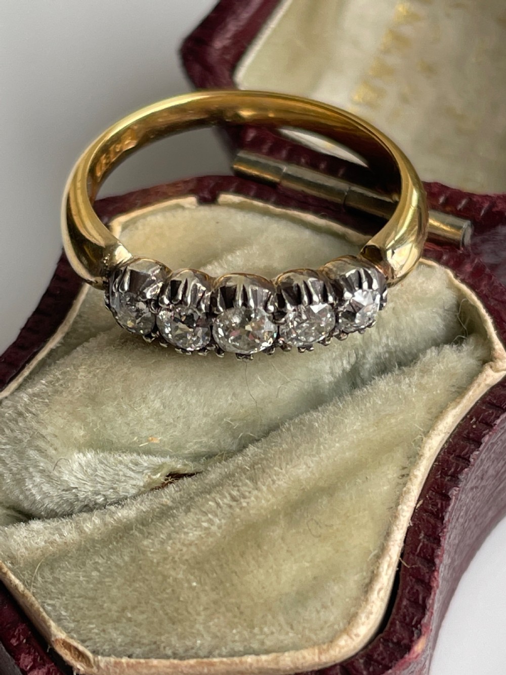 Victorian Mine Cut Diamond Ring View II