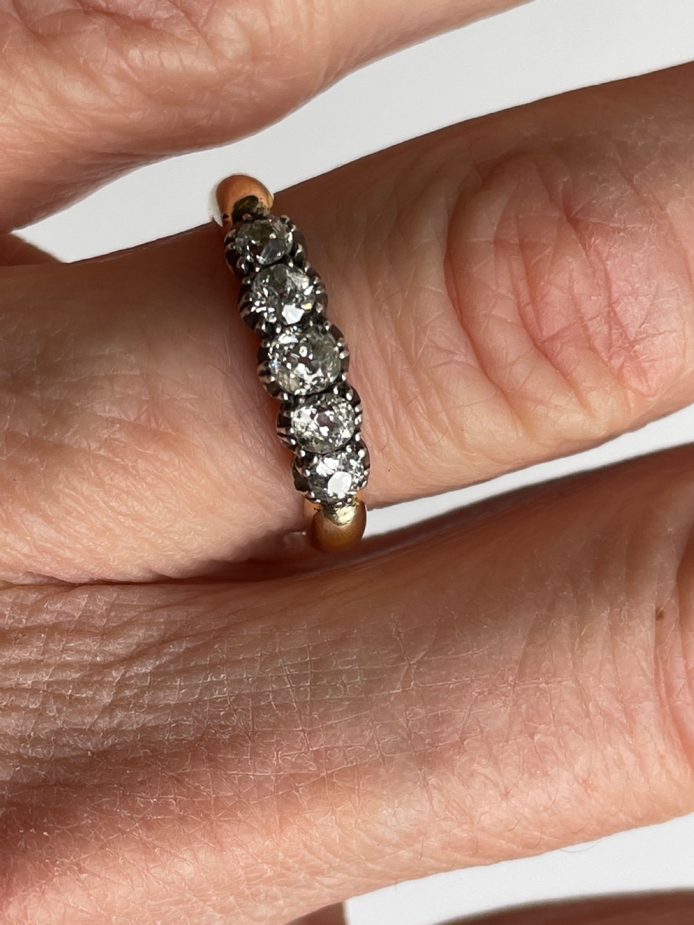Victorian Mine Cut Diamond Ring View III