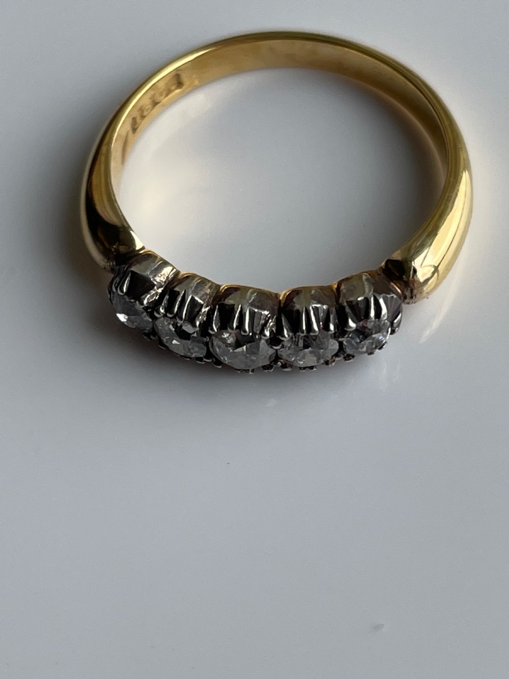 Victorian Mine Cut Diamond Ring View V