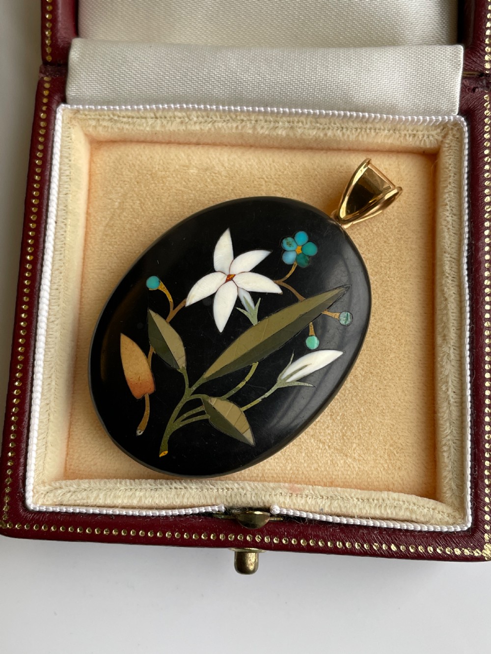 Antique Pietra Dura Pendant View III