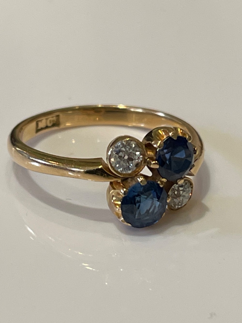 Edwardian Sapphire and Diamond Ring