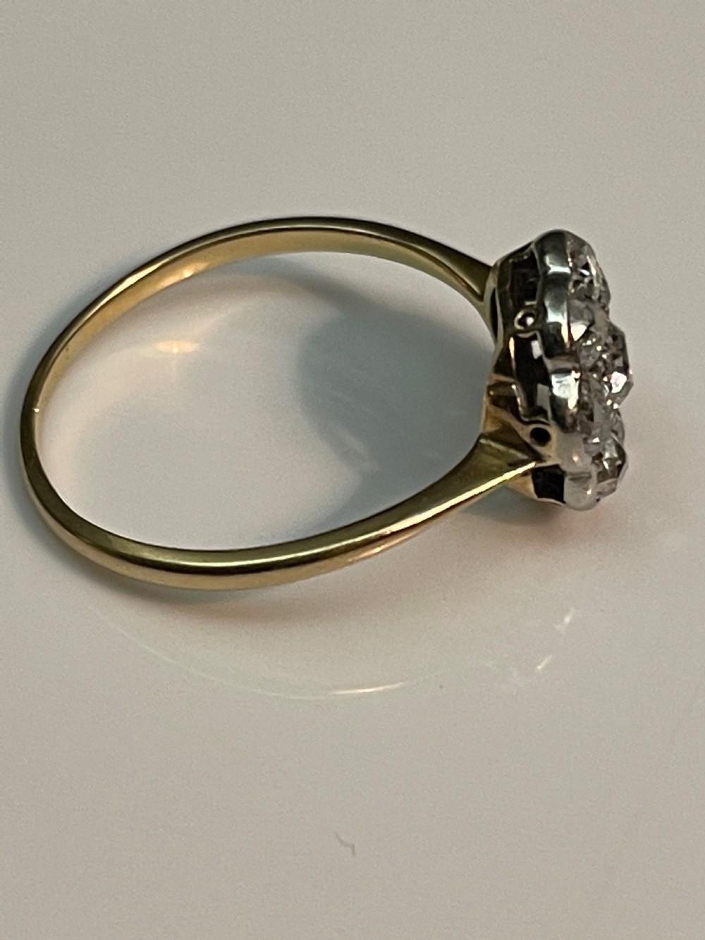 Antique Edwardian Diamond Flowerhead Ring View III