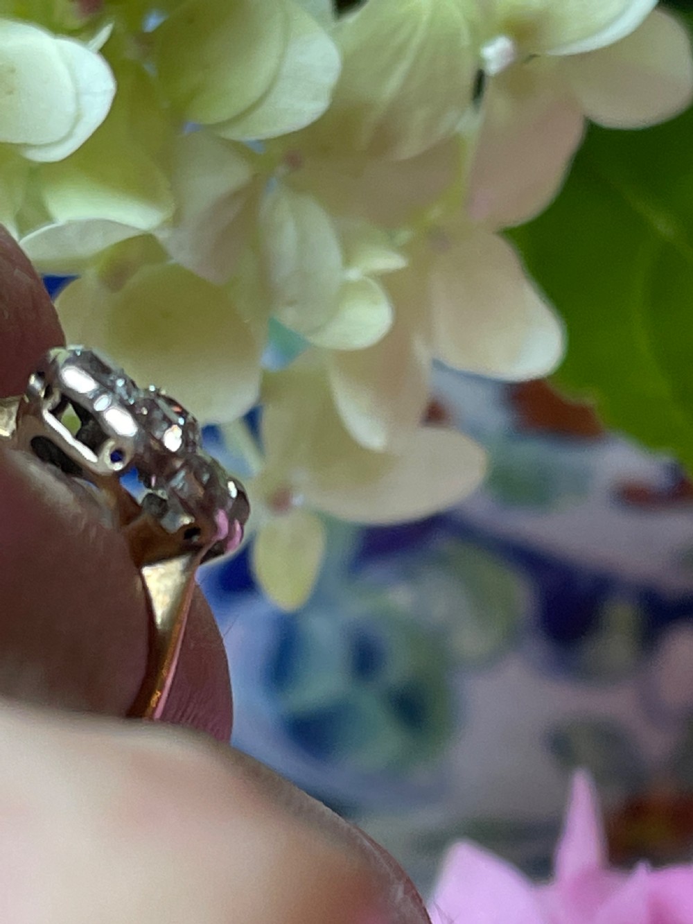 Early 20th Century Daisy Head Cluster Ring View IV
