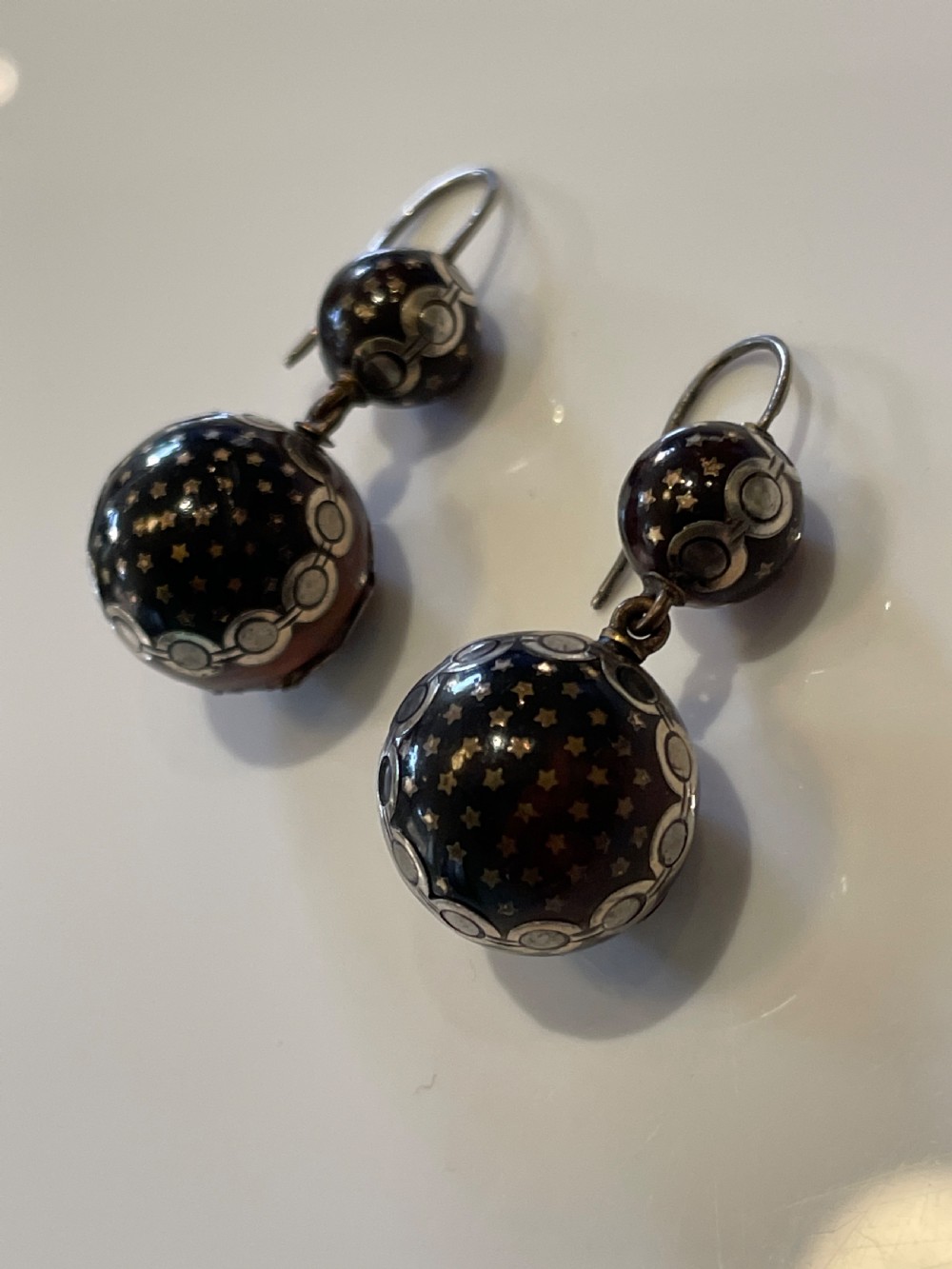 Victorian Pique Tortoiseshell Earrings View II
