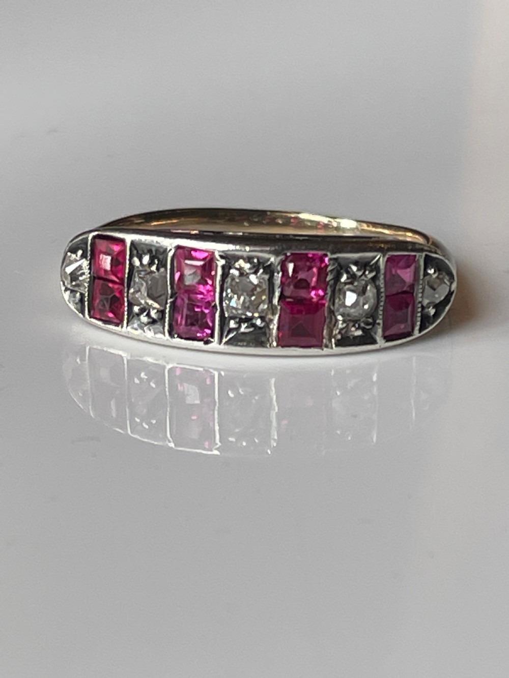 Ruby and Diamond Early 20th Century  Ring View II