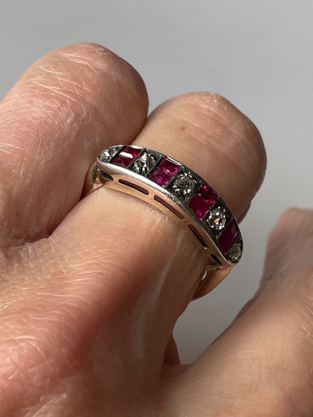 Ruby and Diamond Early 20th Century  Ring View IV
