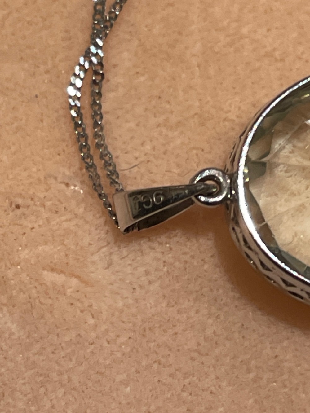 Art Deco Large Aquamarine Pendant  View II
