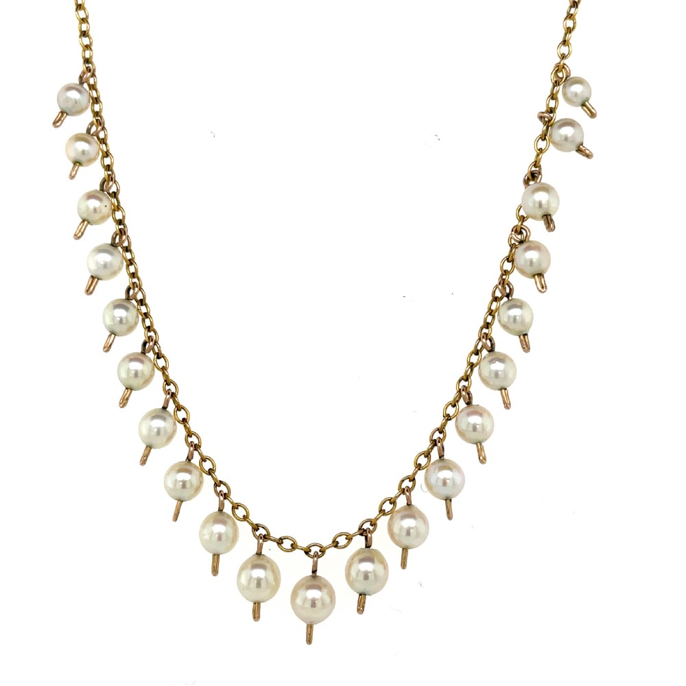 Edwardian Pearl Fringe Necklace