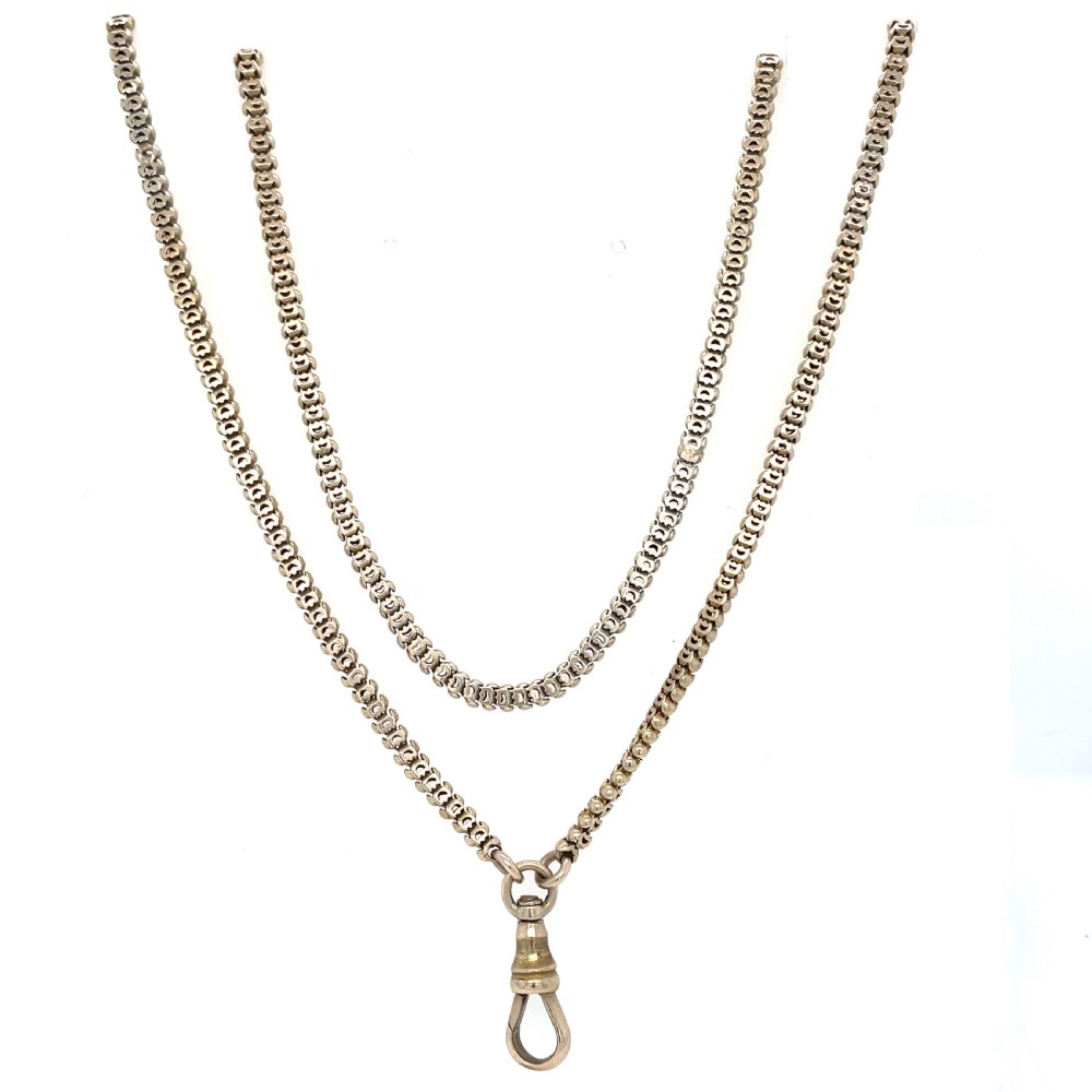 Antique 9ct Gold Longuard Victorian Watch Chain 