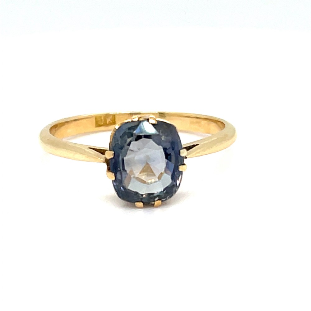 Sapphire Early 20th Century 18ct gold Ring