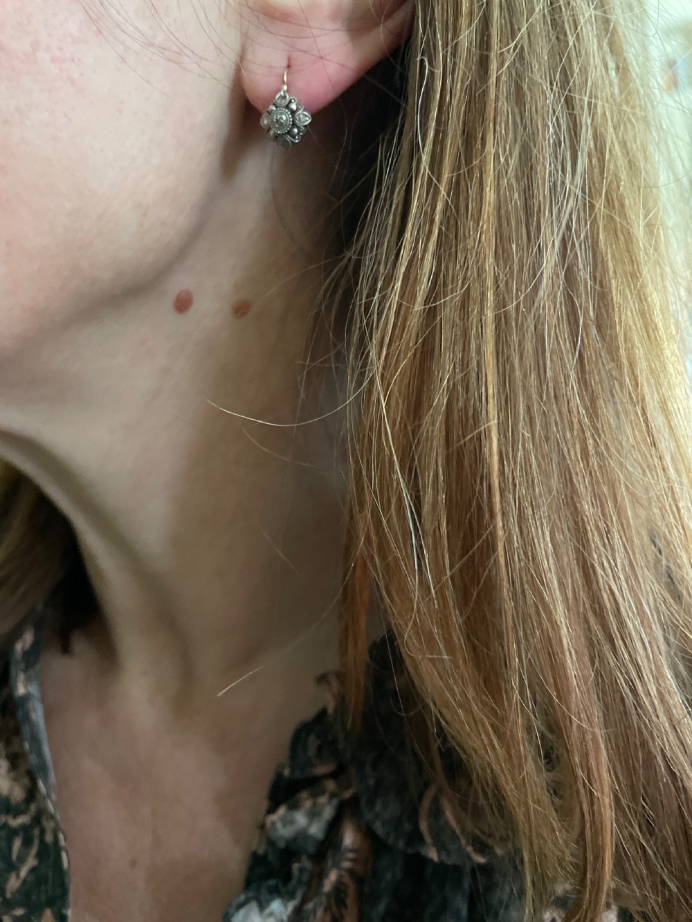 Antique Diamond Earrings View IV