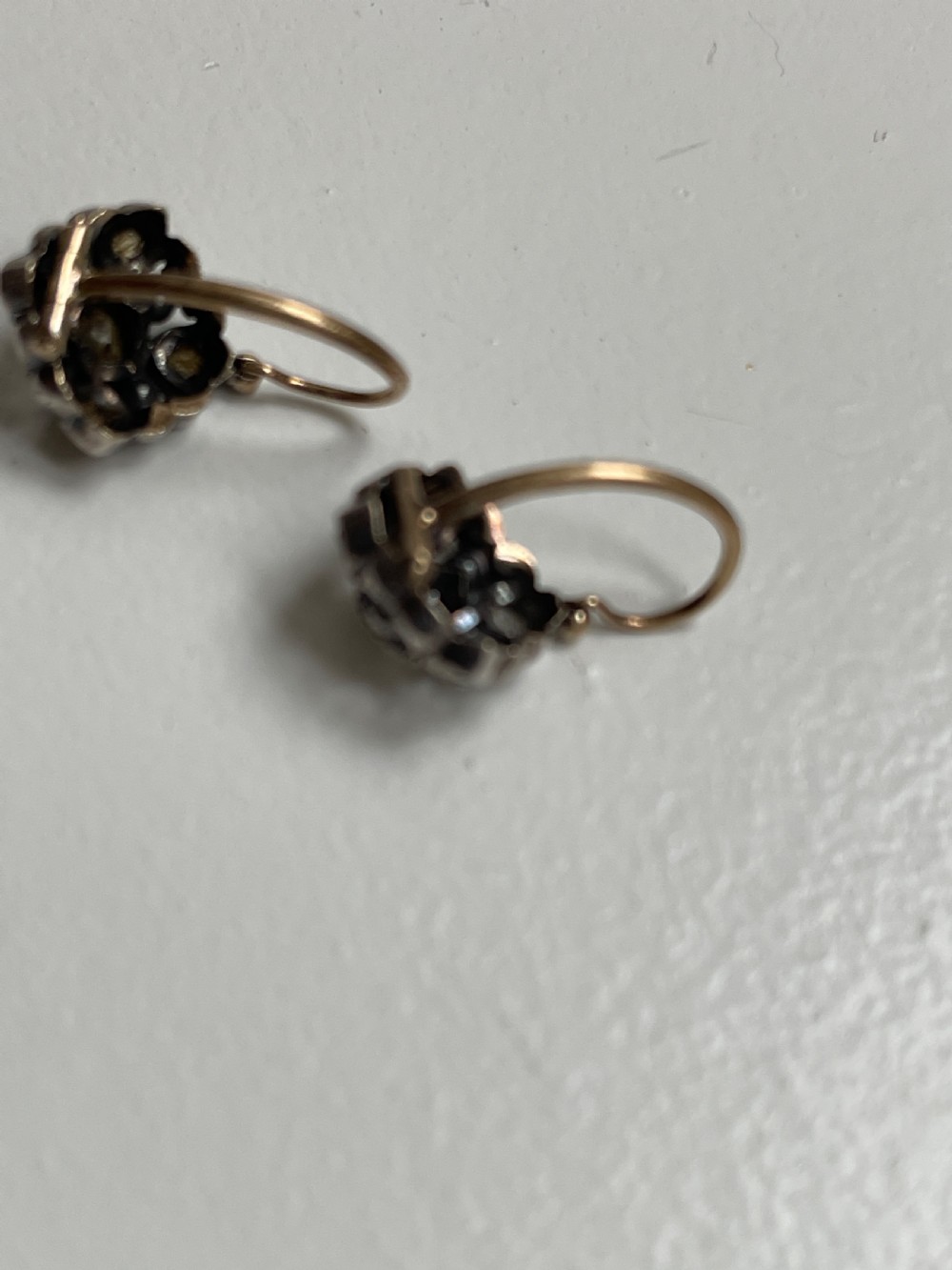 Antique Diamond Earrings View III