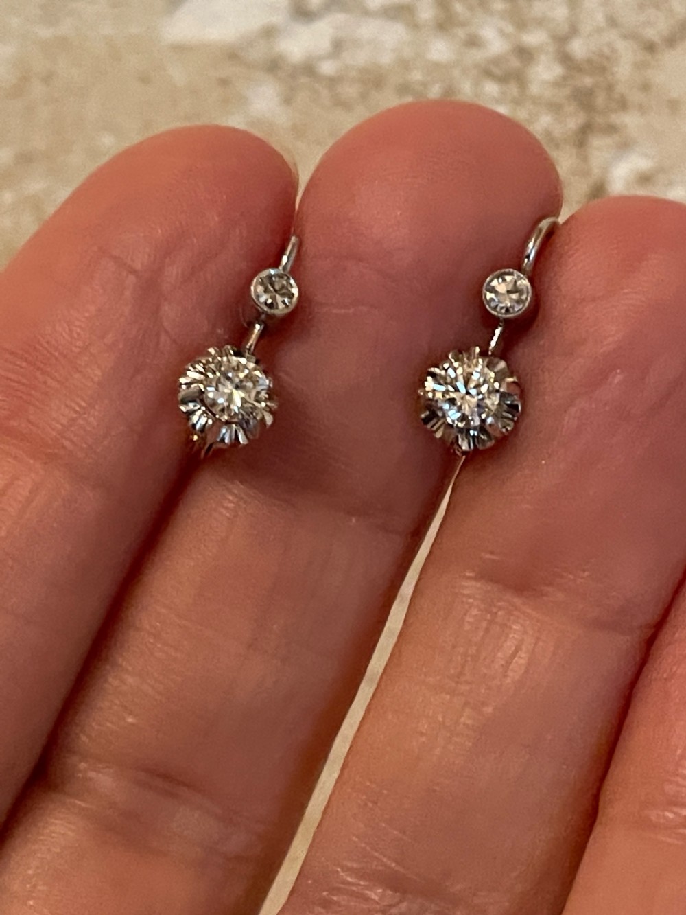 Antique Diamond Earrings View IV