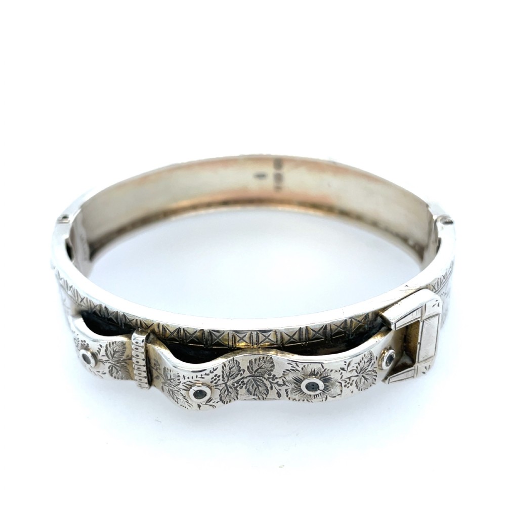 Victorian Silver Buckle Bangle