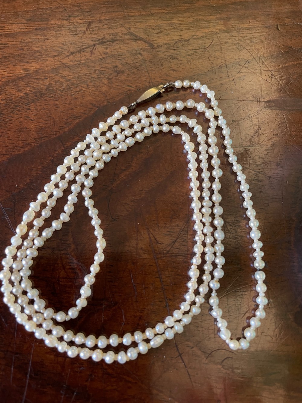 Opera Length Certified Natural Saltwater Pearl Necklace  View IV