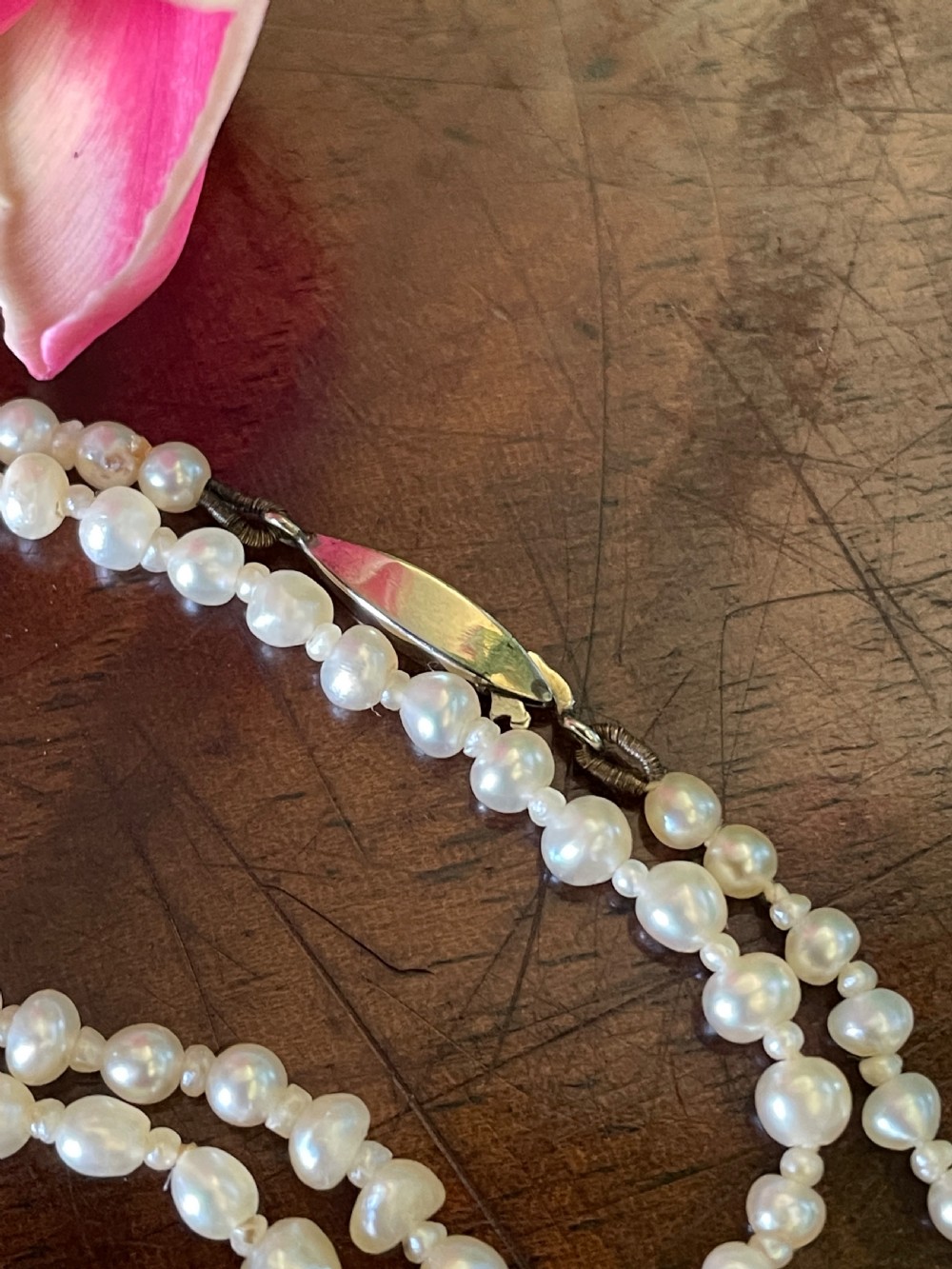 Opera Length Certified Natural Saltwater Pearl Necklace  View V