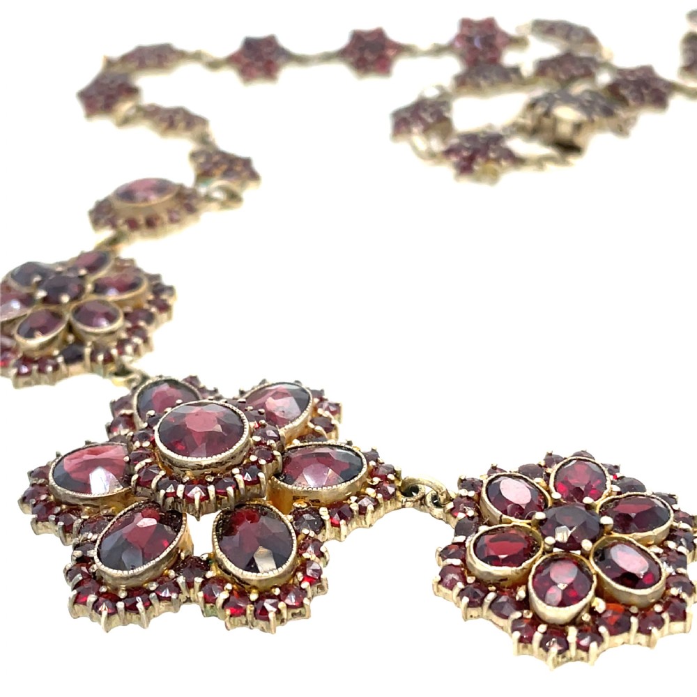 Early 20th Century Bohemian Garnet Necklace  View III