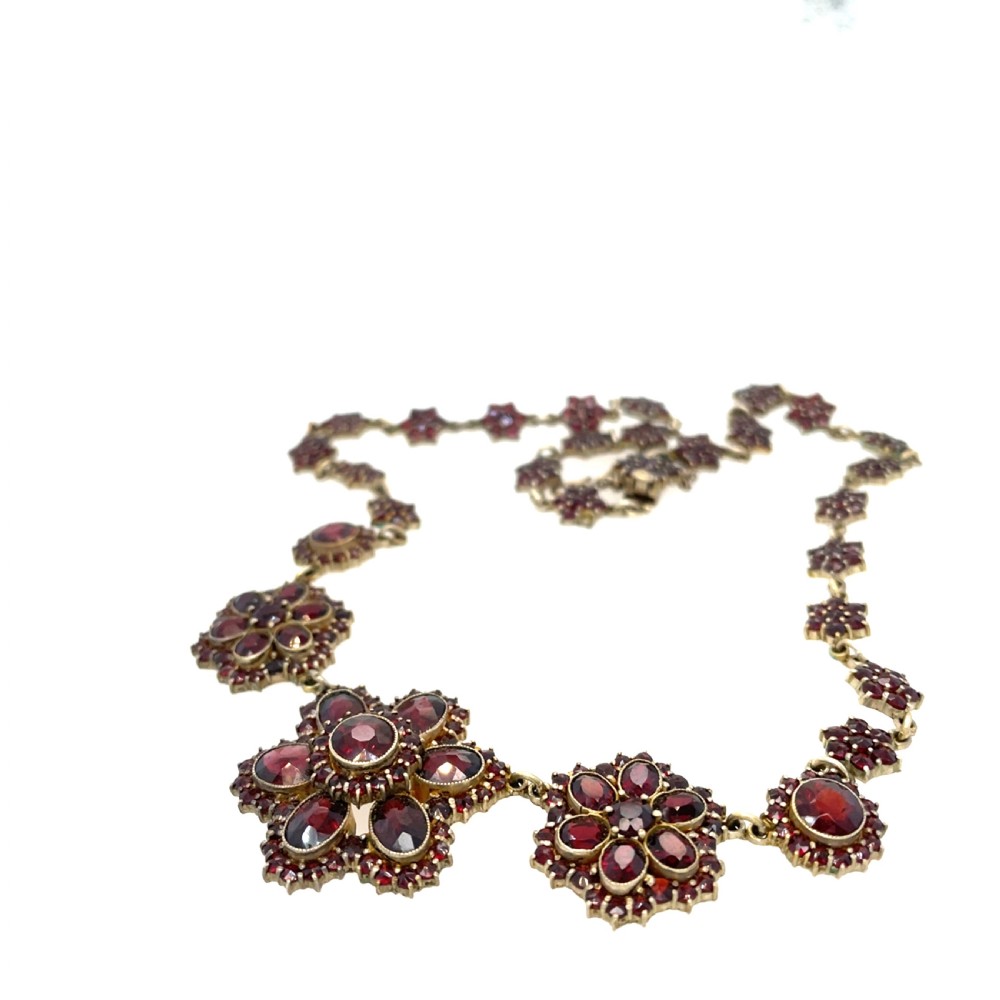 Early 20th Century Bohemian Garnet Necklace  View IV