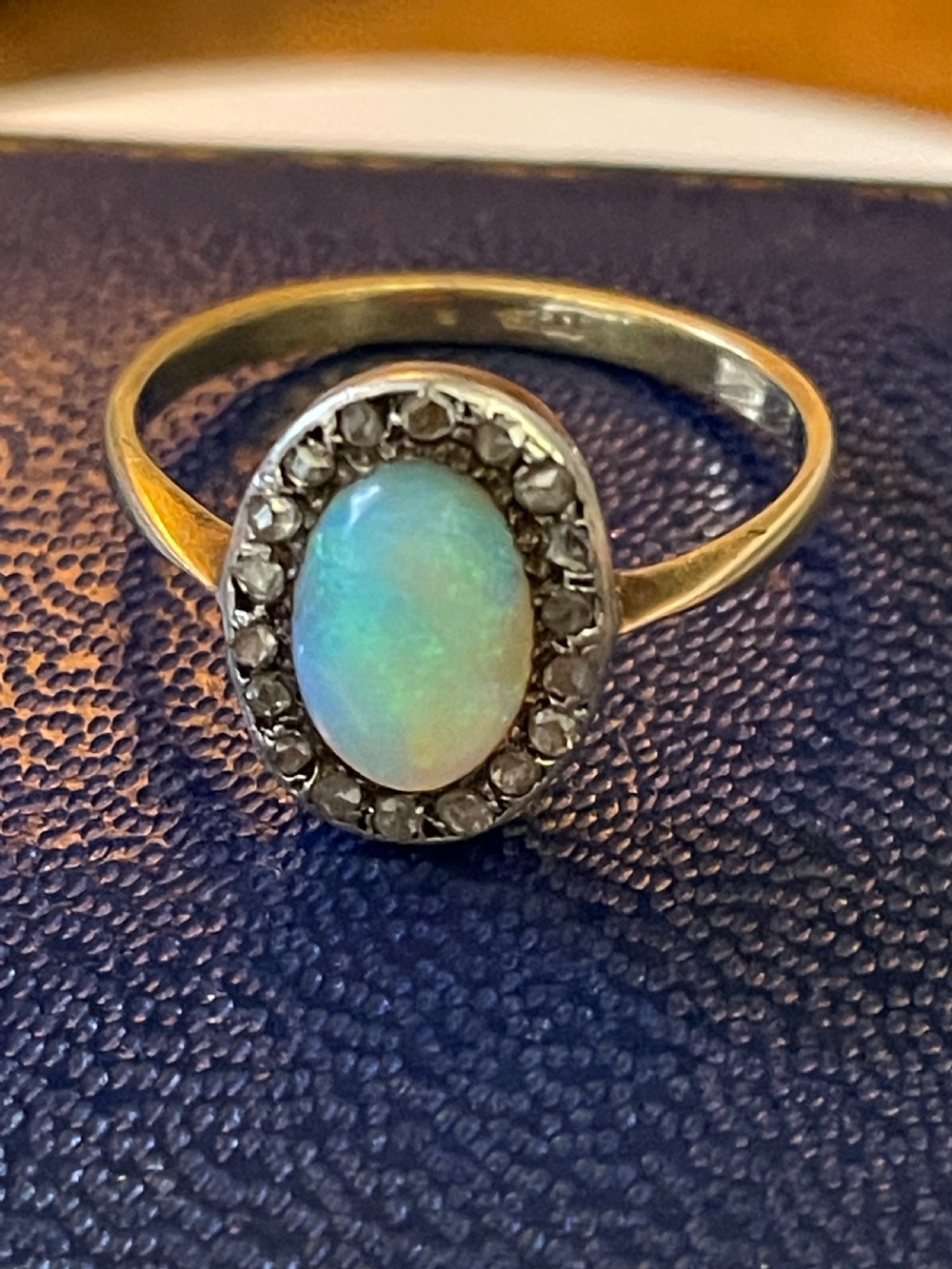 An Edwardian Opal and Diamond Ring 18ct Gold