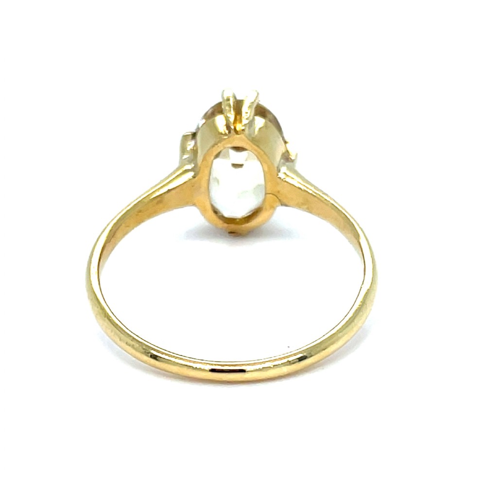 Mid Century Ceylon Yellow Sapphire 18ct Gold Ring View II
