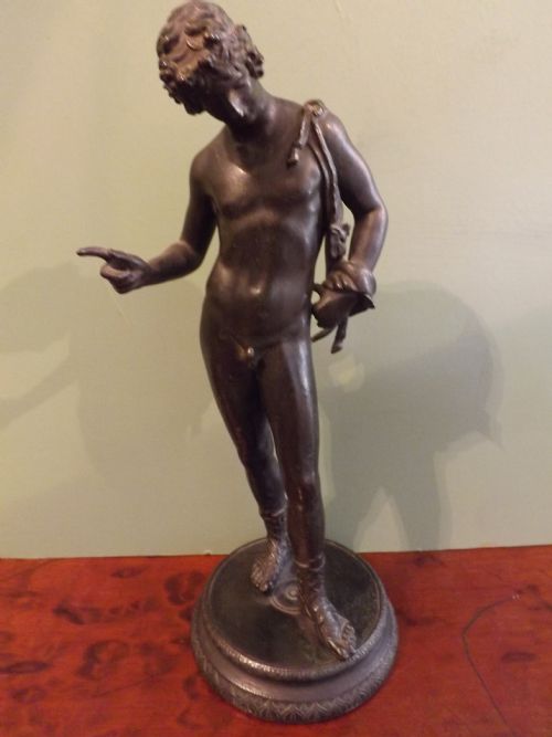 C19th 'Grand Tour' Bronze Figure Known as  "Narcissus "