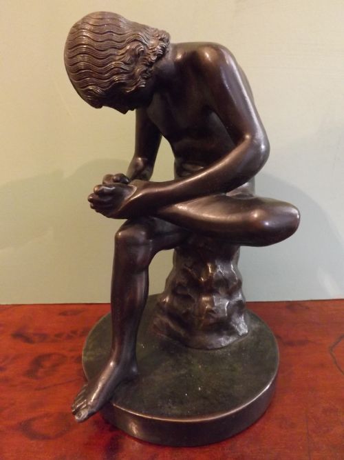 C19th 'Grand Tour'  Souvenir Bronze Figure "Spinario"