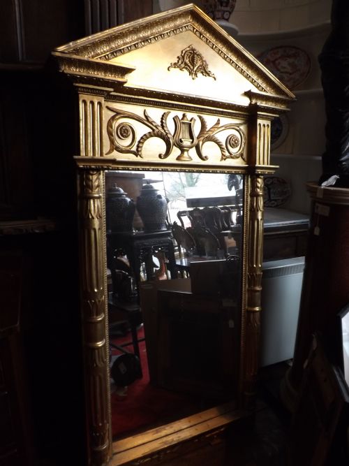 C19th Baltic Empire Design Gilt-wood Pier Mirror