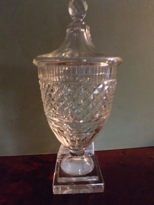 Late C19th Cut-glass 'Sweet-meat' Jar and Cover
