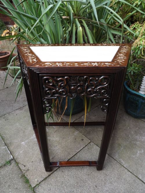 Late C19th Chinese 'Mother O'pearl'-inlaid Hardwood Console Table
