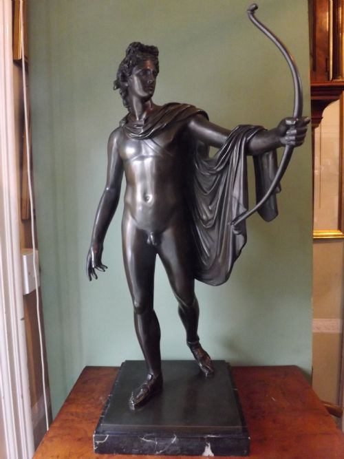 C19th 'Grand Tour' Souvenir Bronze Sculpture After the Antique "Apollo Belvedere"