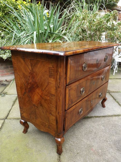 C18th Maltese Olive-wood Commode/chest-of-drawers