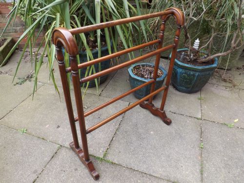 Mid C19th Victorian Period Mahogany Towel/garment Rail