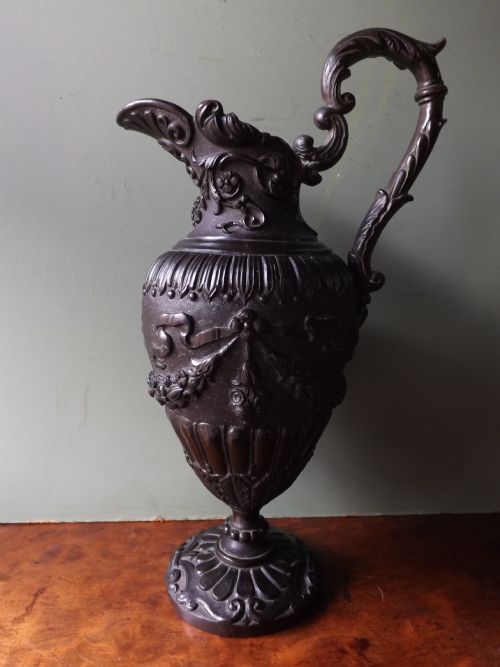C19th Italian Bronze Renaissance-design Ewer.