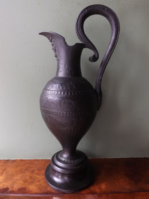 Late C19th 'Grand Tour' Italian Bronze Ewer Decorated in the Style of an Ancient Civilisation.