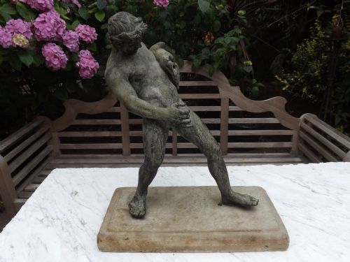 fig 1. C19th Italian 'Grand Tour' souvenir bronze figure , after the antique ,of drunken Faun .
