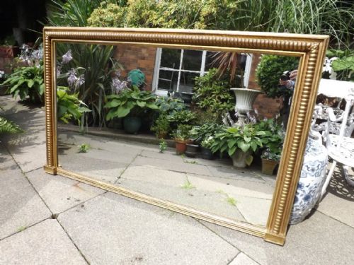 Early C19th Regency Period Gilt-wood Overmantel Mirror .