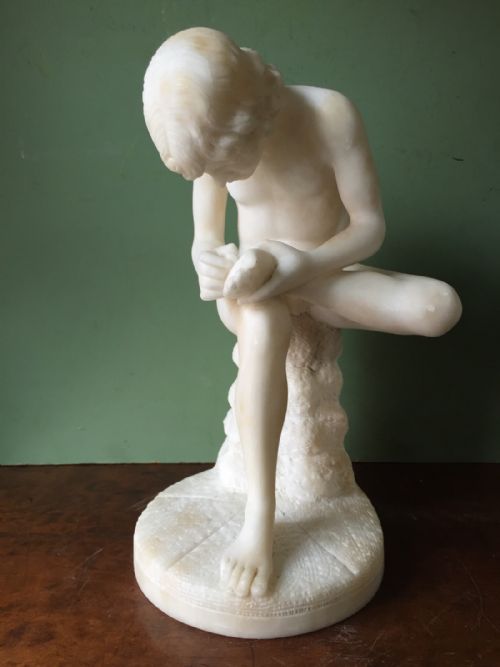 fig 1. C19th Italian carved alabaster 'Grand Tour' souvenir sculpture ,after the antique, of