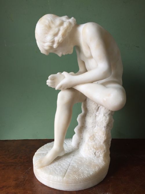fig 2. C19th Italian carved alabaster 'Grand Tour' souvenir sculpture ,after the antique, of