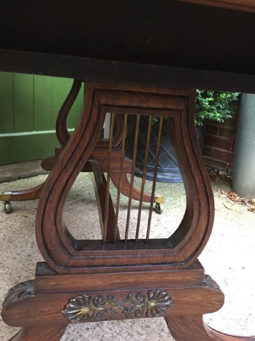 fig 3. Fine early C19th Regency period ormolu-mounted rosewood sofa table in 'as found' , 'country-house' condition , attributed to Gillows.