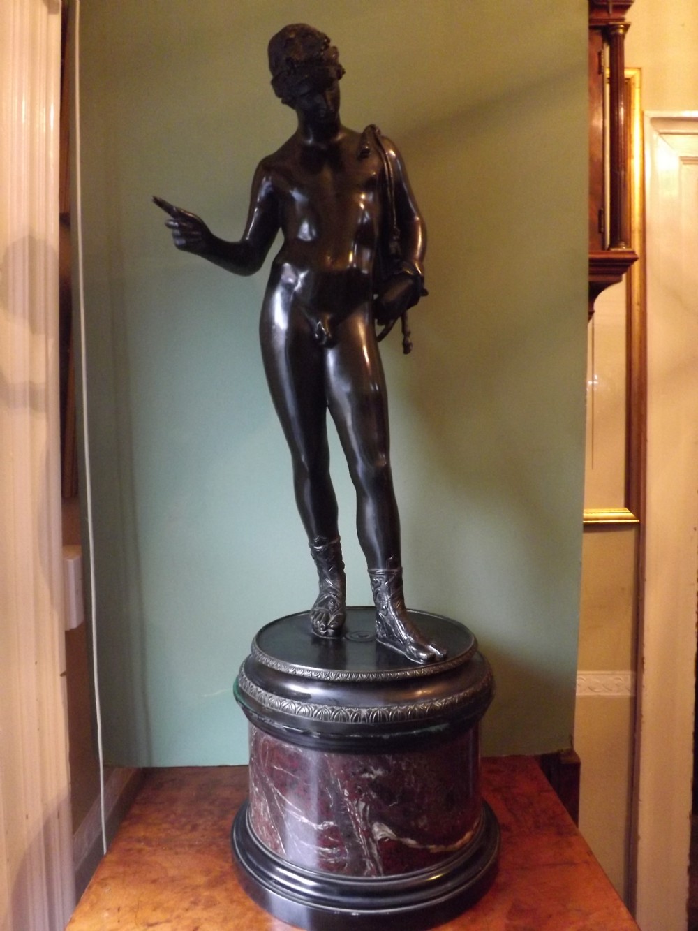 C19th Italian 'Grand Tour' souvenir bronze after the antique of Dionysus , known as 