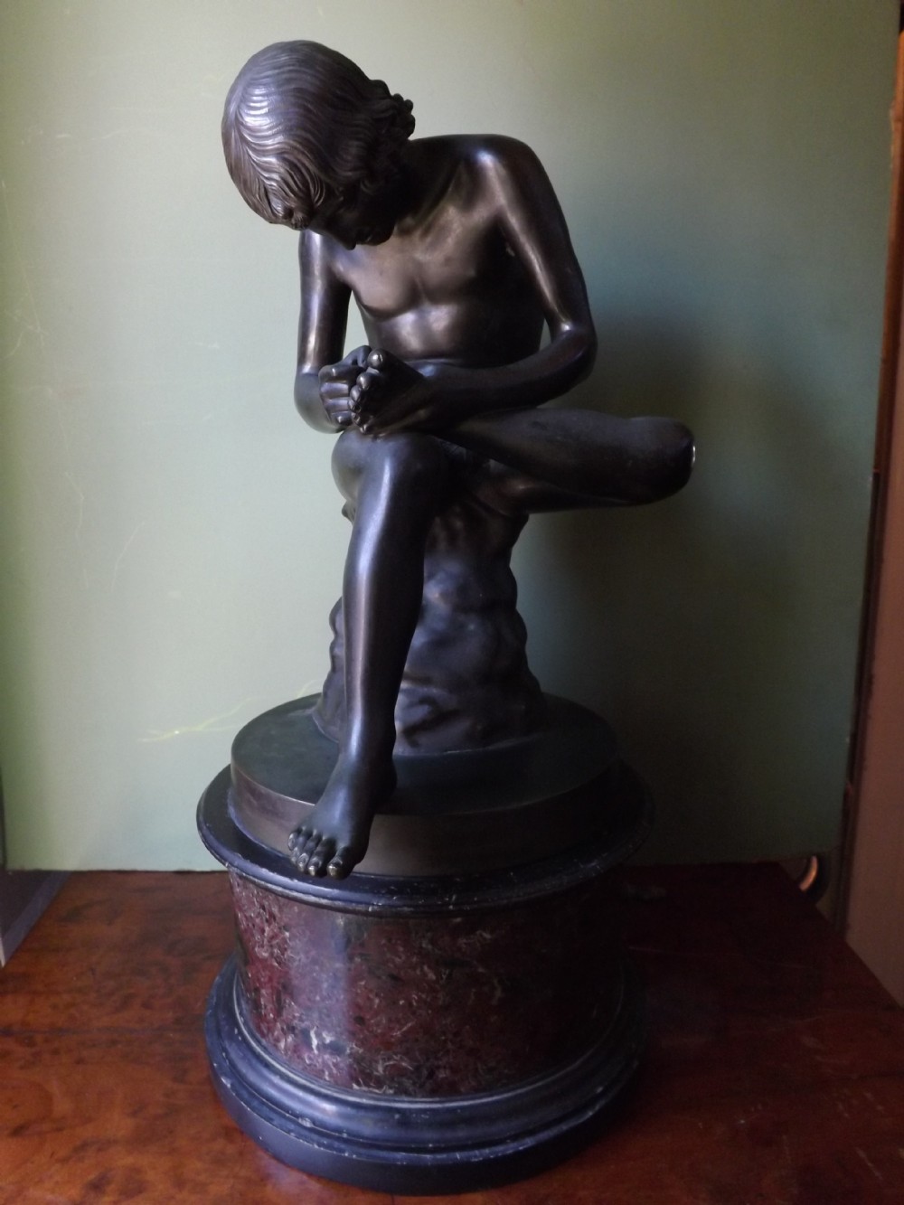 C19th Italian 'Grand Tour' souvenir bronze study ,after the antique , of 