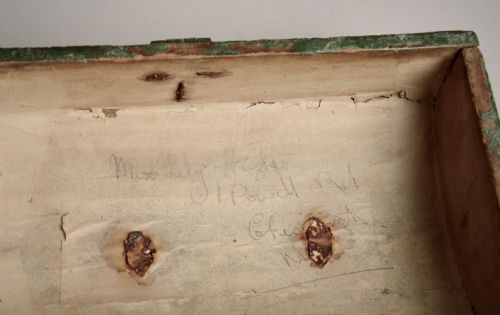 18THC DOMED CASKET IN ORIGINAL PAINT - ADDITIONAL PHOTO 3